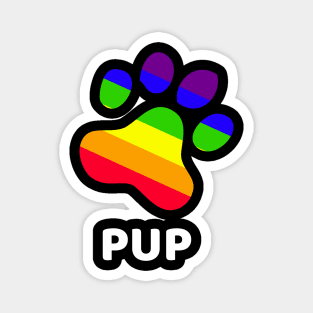 Rainbow Pup Paw Magnet