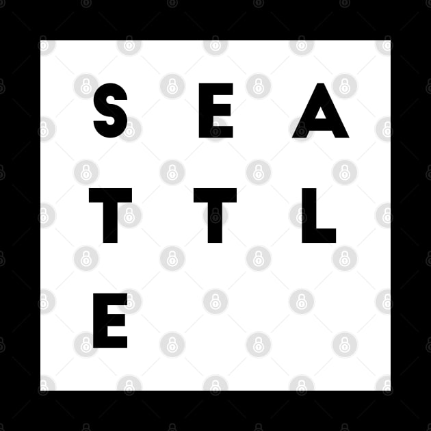 Seattle | White square letters by Classical