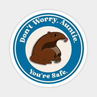 “Don’t Worry, Auntie.” Chibi Arlie the Anti-Abuse Anteater in Blue Magnet