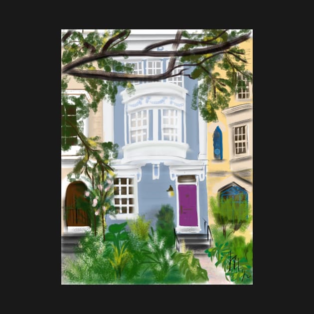 Capitol Hill Rowhouse in Spring by LITDigitalArt