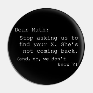 Dear Math Pin