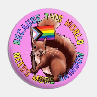 More Rainbow Squirrel Pin