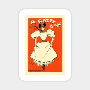 A GAIETY GIRL by Dudley Hardy Musical Theatrical Play Advertisement Art Magnet