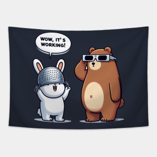 Bear And Bunny Tapestry