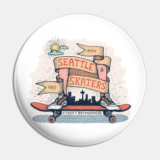 skateboard print Pin