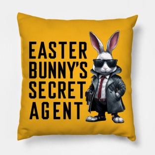 Easter Bunny Secret Agent Pillow