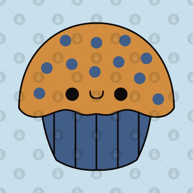 Cute Kawaii Blueberry Muffin by KawaiiByDice