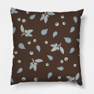 Retro pattern with leaves and berries Pillow