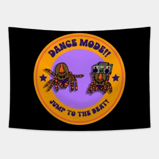 “Dance Mode! Jump To The Beat!” Dancing Jumping Spiders Tapestry