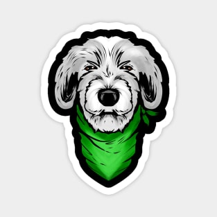 Irish Wolfhound With Green Neckerchief On St Patricks Day Magnet