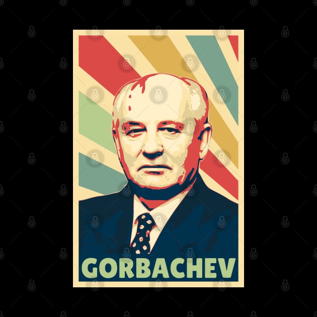 Mikhail Gorbachev Vintage Colors by Nerd_art