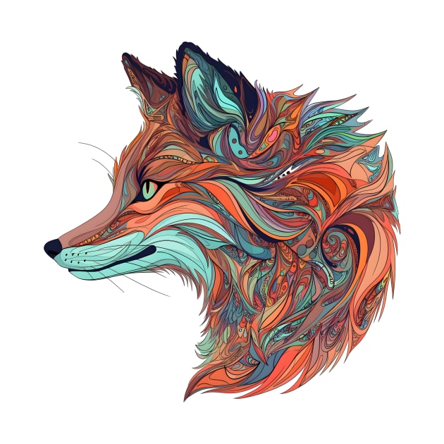 Fox Head Illustration by Aqueduct Designs