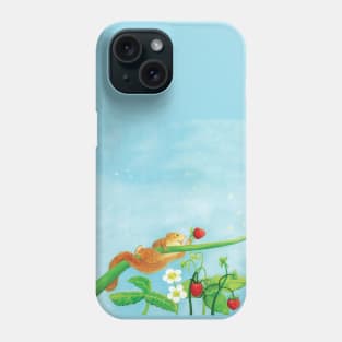 Playful Hazel Dormouse Clinging onto a Dandelion Puff Phone Case