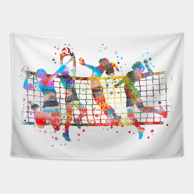 Volleyball girl Tapestry by RosaliArt