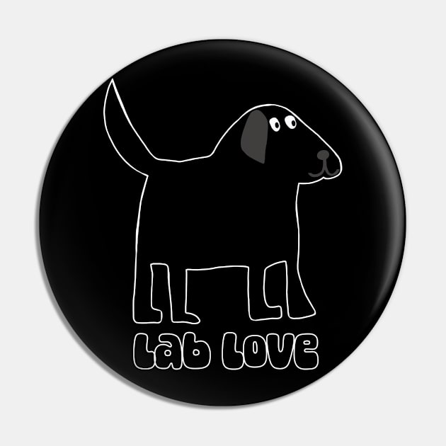 Lab love Pin by Suzy Shackleton felt artist & illustrator