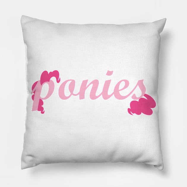 Ponies Typography - Pinkie Pie Pillow by Hyper Dash