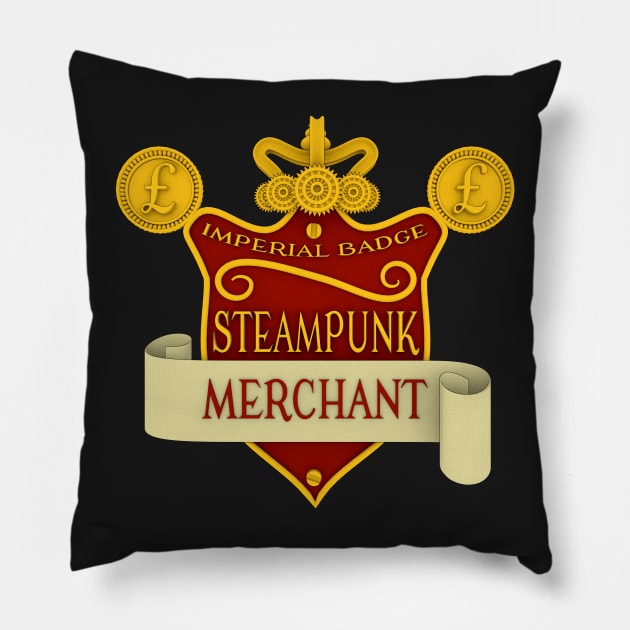 Steampunk Merchant Pillow by otherrace