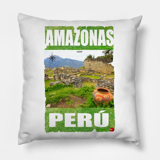 KUELAP AMAZONAS PERU Pillow by Dibujartpe