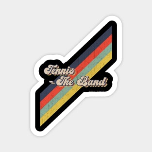 retro vintage color Tennis - The Band Magnet