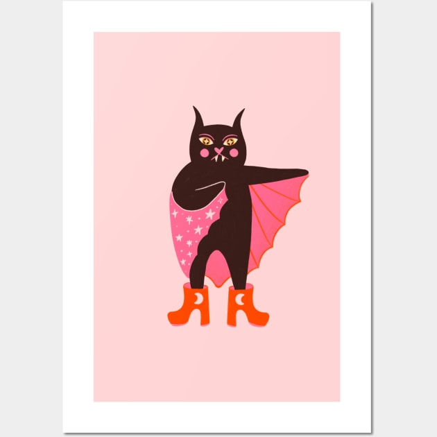 Spooky Cute Cat Poster