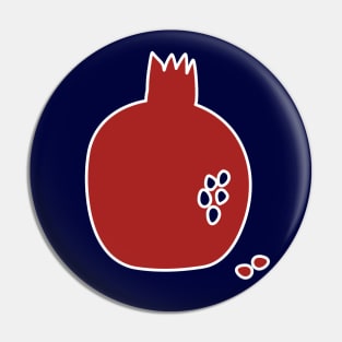 Pomegranate on blue Pin