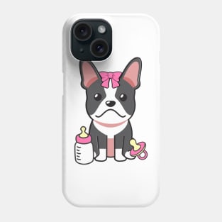 Cute french bulldog is a baby - girl Phone Case