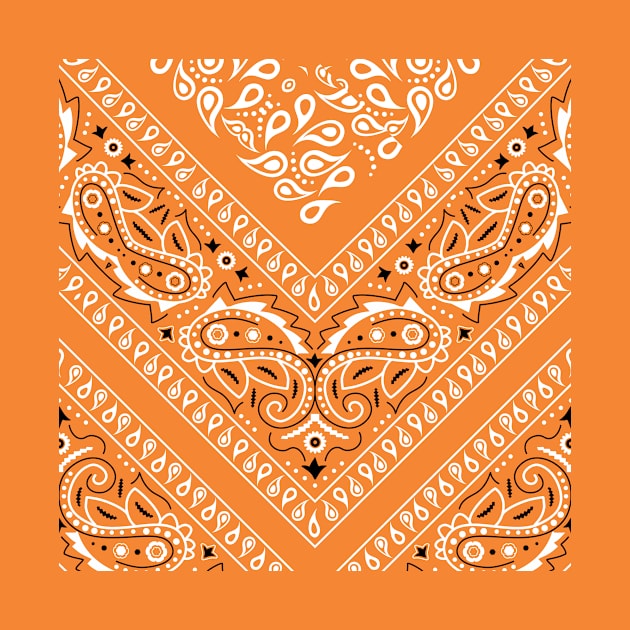 Orange Bandana Pattern by Jennifer
