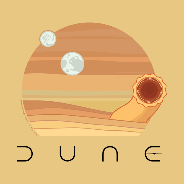 Dune Desert Sandstorm and Sandworm by Markadesign