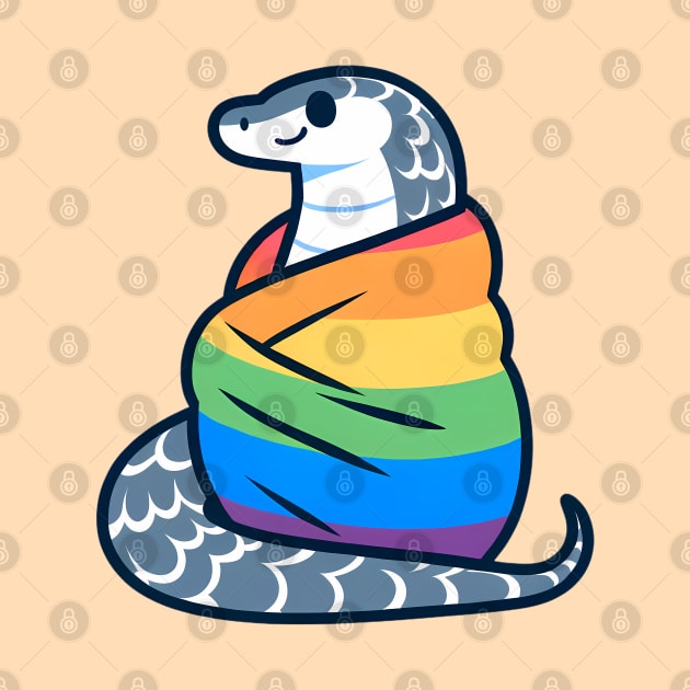 Comfy Womfy Furry Pride Snake LGBTQ Rainbow by Blue Bull Bazaar