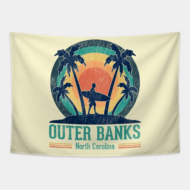 Outer Banks, Outer Banks North Carolina, Outerbanks Merchandise,  Summer, Beach, Beachy Vacation Tapestry by Funkrafstik