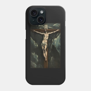 El Greco, Christ on the Cross, 1610, Art Print, Domḗnikos Theotokópoulos, Crucifixion Phone Case