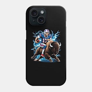 Josh Allen's Wild Ride T-Shirt - Gridiron Adventure Edition Phone Case