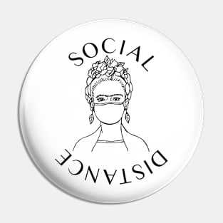 Frida Kahlo Social Distance Pin