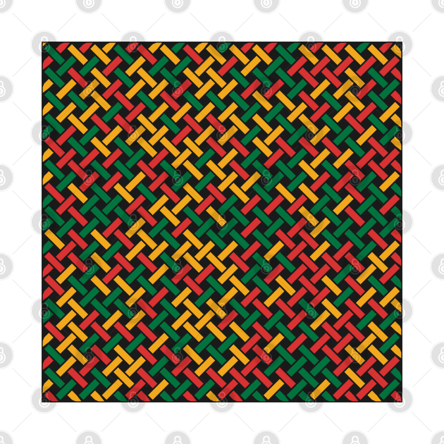 Weave Pattern (Rasta Colours) by John Uttley