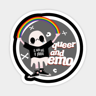 Queer And Emo Badge Magnet