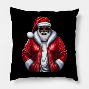 Cool Black Santa Pillow