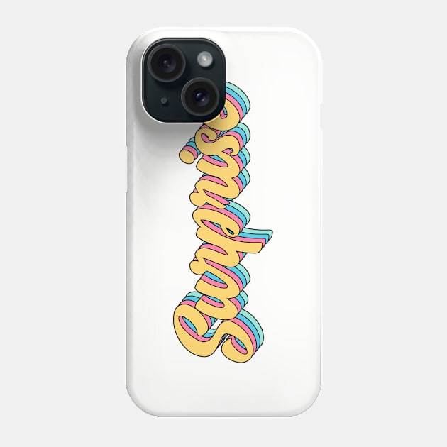 Surprise Retro Yellow Script Phone Case by modeoftravel