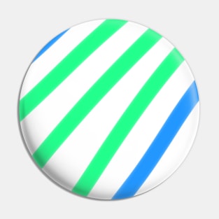 Blue green stripes watercolor art Pin