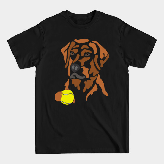 Disover Funny Chocolate Lab Dog with Tennis ball - Chocolate Lab - T-Shirt