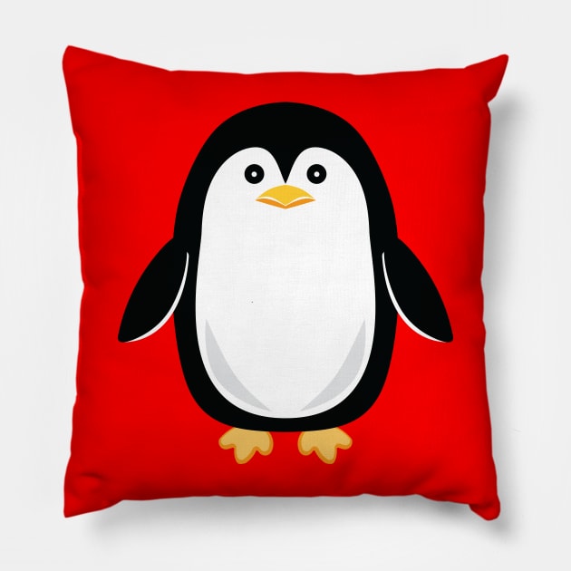 Cute Baby Penguin Pillow by AntiqueImages