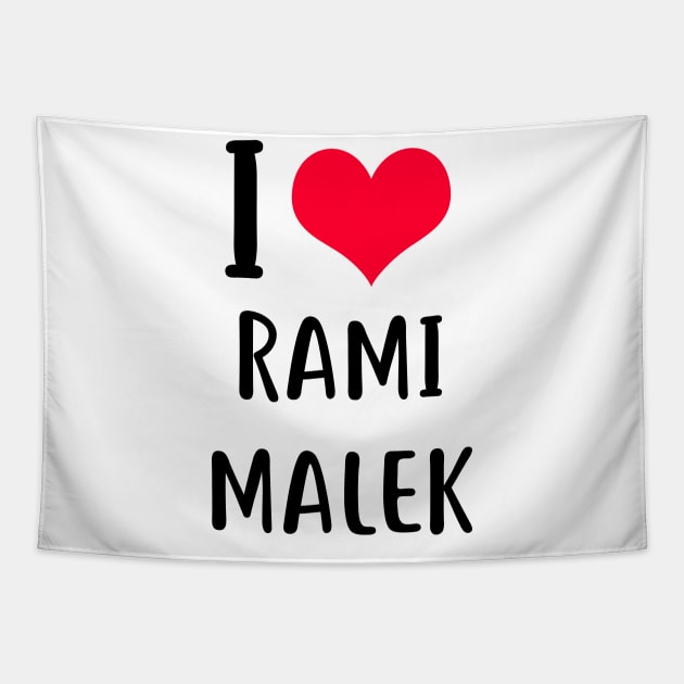 i love rami malek Tapestry by planetary