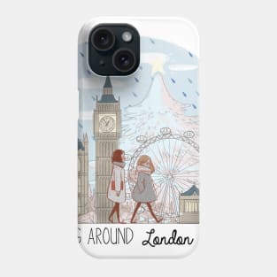 Walking around London town Phone Case