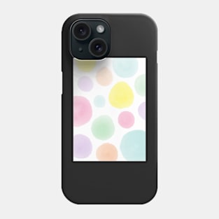 Colorful Pastel Polka dot watercolor pattern Phone Case