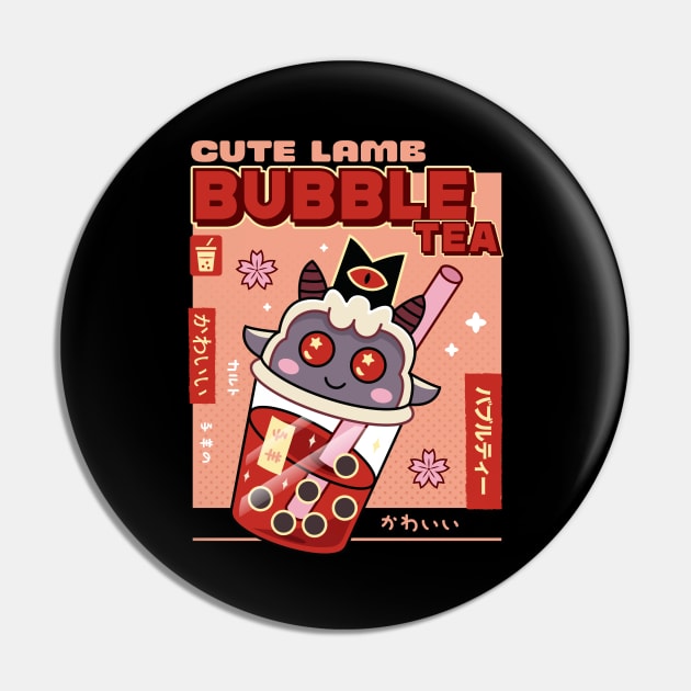 Cute Lamb Bubble Tea Pin by Lagelantee