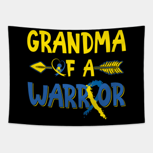 Grandma Of A Warrior Down Syndrome Awareness Tapestry