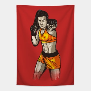 mma woman strong Tapestry