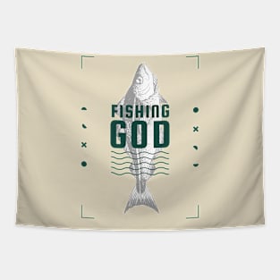 Fishing God Tapestry