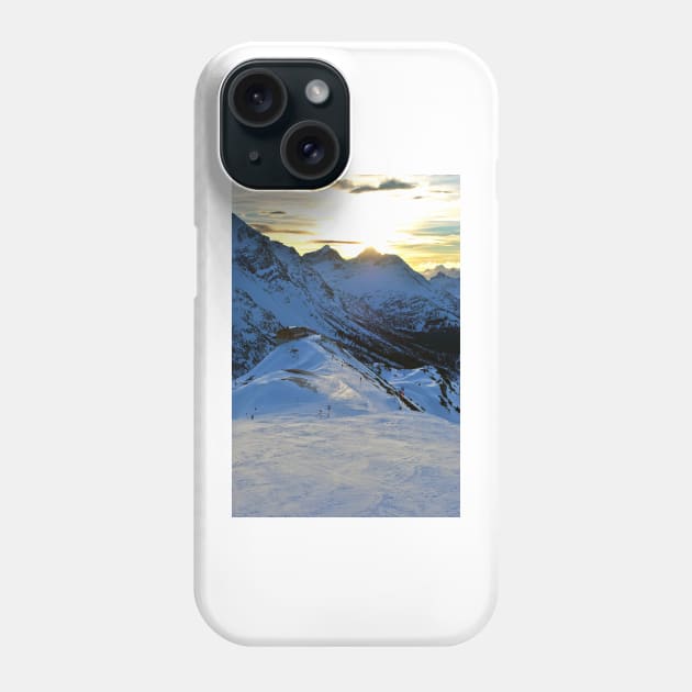 Sunset Lech am Arlberg Austrian Alps Austria Phone Case by Andy Evans Photos