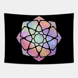 Glitter Powder Crystal Mandala - White Outline Tapestry