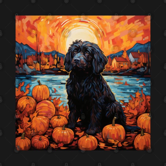 Newfoundland Dog Halloween painting by NatashaCuteShop